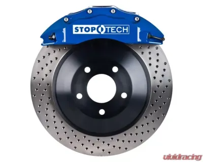 StopTech Big Brake Kit Blue Caliper Drilled Rotor Front for Ford Mustang 82.243.6100.22 - 82.243.6100.22