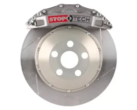 StopTech Big Brake Kit Silver Caliper Slotted Rotor Front Subaru STI 04-07 83.838.6700.R1