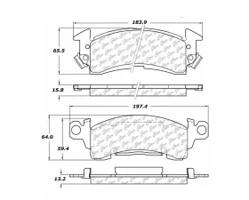 StopTech Brake Pads - Front, Ceramic, Red, for Honda Civic 2006-2011 - 104.0052