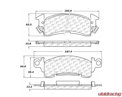 StopTech Brake Pads - Front, Ceramic, Red, for Honda Civic 2006-2011 - 104.0052 - 104.00520