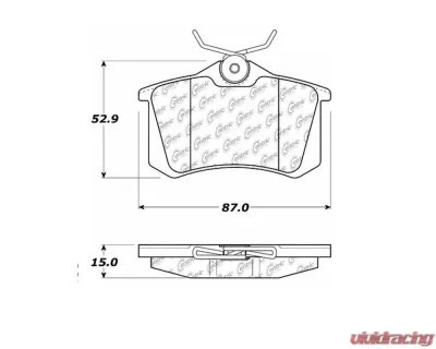 StopTech Brake Pads - Front, Ceramic, Black, for BMW 3 Series 2006-2011, 104.034 - 104.03400