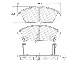 StopTech Brake Pads - Front, Ceramic, Red, Honda Civic 2006-2011 104.0373