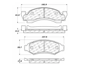 StopTech Performance Brake Pads for Ford Mustang 2015-2023, Red, 104.0375