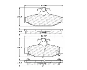 StopTech Brake Pads - Performance, Front, Ceramic, Black - Honda Civic 2006-2011 - 104.0413