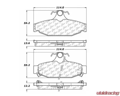 StopTech Brake Pads - Performance, Front, Ceramic, Black - Honda Civic 2006-2011 - 104.0413 - 104.04130