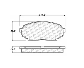 StopTech Performance Brake Pads for Ford Mustang 2015-2023, Red, 104.0525