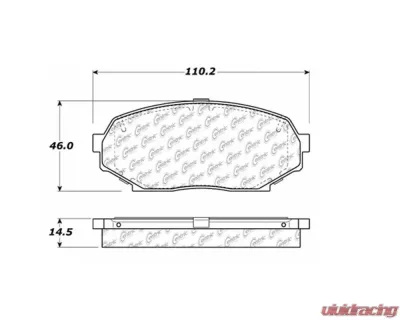 StopTech Performance Brake Pads for Ford Mustang 2015-2023, Red, 104.0525 - 104.05250