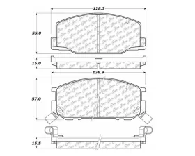 StopTech Performance Brake Pads for Honda Civic 2006-2011, Red 104.0527