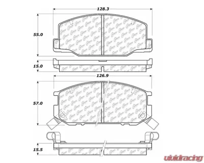 StopTech Performance Brake Pads for Honda Civic 2006-2011, Red 104.0527 - 104.05270