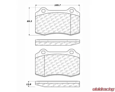 StopTech PosiQuiet Rear Brake Pads, Semi-Metallic, Black, 104.05921 - 104.05921