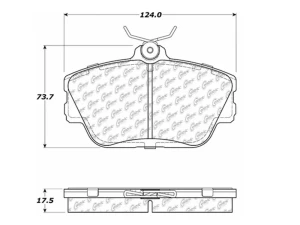 StopTech Brake Pads, Ceramic, Front, Red, Ford Mustang 2015-2023, 104.0598 - 104.05980 - Image 4