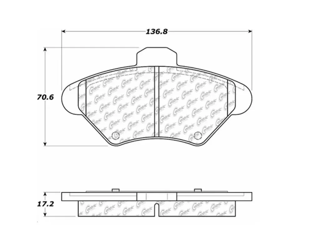 StopTech High-Performance Brake Pads for Ford Mustang 2015-2023, Red 104.06 - 104.06000