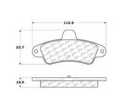 StopTech Performance Brake Pads for Honda Civic 2006-2011, Red, 104.0661