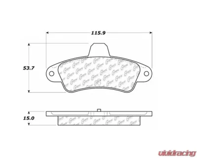 StopTech Performance Brake Pads for Honda Civic 2006-2011, Red, 104.0661 - 104.06610