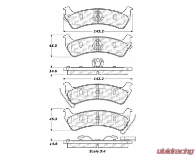 StopTech Brake Pads - Performance, Front, Red - Honda Civic 2006-2011 - 104.0666 - 104.06660