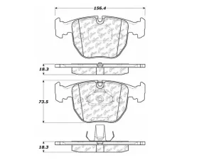 StopTech Brake Pads for Honda Civic 2006-2011, Ceramic, Front, 104.0681