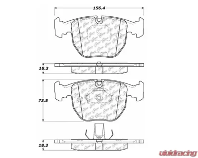 StopTech Brake Pads for Honda Civic 2006-2011, Ceramic, Front, 104.0681 - 104.06810