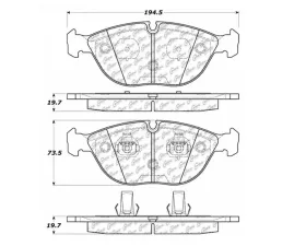 StopTech Performance Brake Pads - Front, Red, Ford Mustang 2015-2023, 104.0682