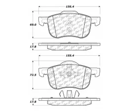 StopTech Brake Pads - Front, Ceramic, Red - Honda Civic 2006-2011 - 104.0794