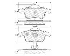 StopTech Brake Pads for Ford Mustang 2015-2021, Ceramic, Front, 104.0795