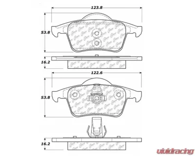 StopTech Brake Pads for Ford Mustang 2015-2021, Ceramic, Front, 104.0795 - 104.07950