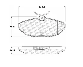 StopTech Performance Brake Pads for Honda Civic 2016-2021, Front, 104.0806