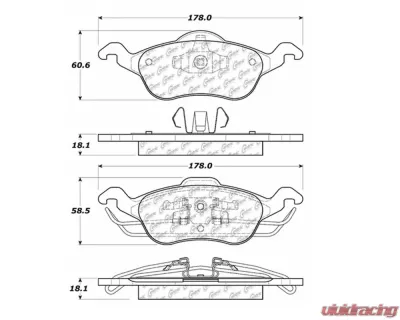 StopTech Brake Rotor, Front, Black, Ford Mustang 2015-2023, 104.0816 - 104.08160
