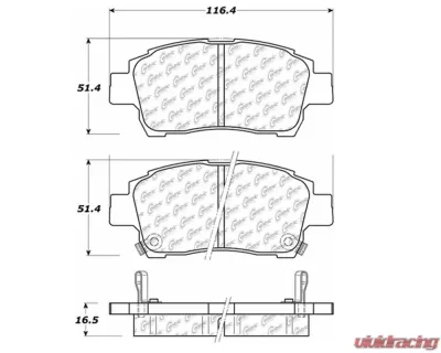 StopTech Brake Pads - High Performance, Front, Red, for BMW 3 Series 2007-2013, 104.0822 - 104.08220