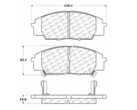 StopTech Brake Pads for Honda Civic 2006-2011, Ceramic, Front, 104.0829