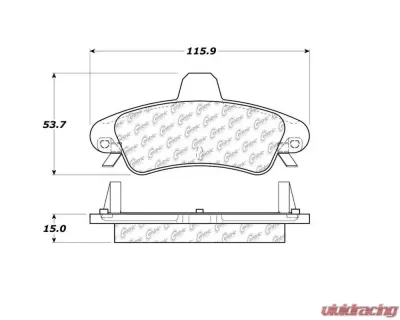 StopTech PosiQuiet Rear Brake Pads for Honda Civic 2006-2011, 104.08991 - 104.08991