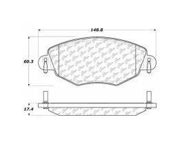 StopTech Brake Pads - Front, Ceramic, Black, for BMW 3 Series 2006-2013, 104.091