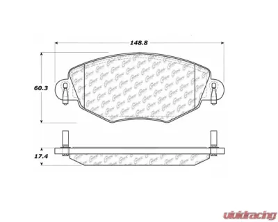 StopTech Brake Pads - Front, Ceramic, Black, for BMW 3 Series 2006-2013, 104.091 - 104.09100