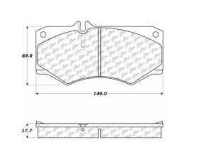 StopTech Brake Pads for Honda Civic 2006-2011, Ceramic, Front, 104.0927