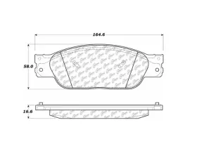 StopTech Brake Pads for Honda Civic 2006-2011, Front, Red, 104.0933