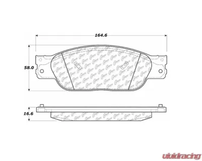 StopTech Brake Pads for Honda Civic 2006-2011, Front, Red, 104.0933 - 104.09330