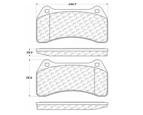 StopTech Performance Brake Pads for Audi A4 2002-2008, Ceramic, 104.0938