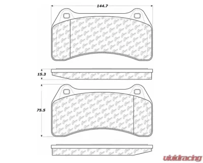 StopTech Performance Brake Pads for Audi A4 2002-2008, Ceramic, 104.0938 - 104.09380
