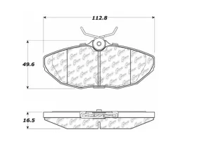StopTech Brake Pads for Honda Civic 2006-2011, Ceramic, Front, 104.0944