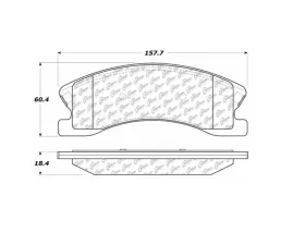 StopTech Performance Brake Pads for Honda Civic 2006-2011, Red 104.0945