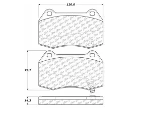 StopTech Brake Pads - Front, Ceramic, Black - Ford Mustang 2015-2023 104.096