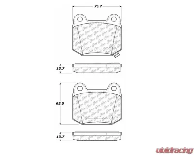 StopTech Performance Brake Pad Set for Honda Civic 2006-2011, 104.0961 - 104.09610