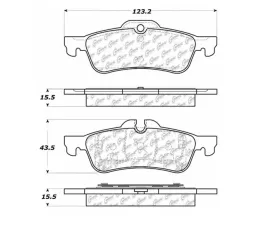 StopTech Brake Pads for Ford Mustang 2015-2023, Ceramic, Front, 104.106