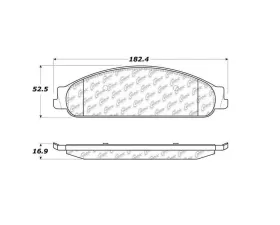 StopTech Brake Pads for Ford Mustang 2015-2021, Ceramic, Front, 104.107