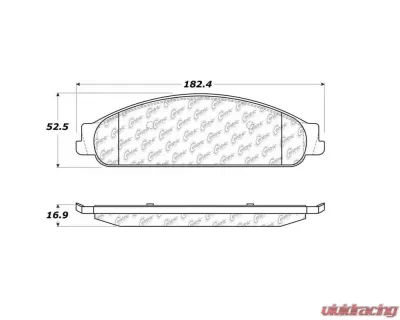StopTech Brake Pads for Ford Mustang 2015-2021, Ceramic, Front, 104.107 - 104.10700