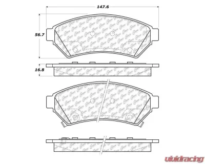 StopTech Brake Rotor, Front, Black, Ford Mustang 2015-2023, 104.1075 - 104.10750