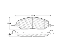StopTech Brake Pads for Honda Civic 2006-2011, Ceramic, Front, 104.1081