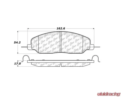 StopTech Brake Pads for Honda Civic 2006-2011, Ceramic, Front, 104.1081 - 104.10810