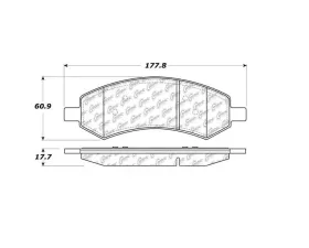 StopTech Brake Pads - Front, Ceramic, Red, for Honda Civic 2006-2011, 104.1084