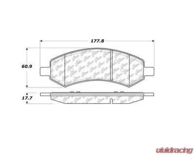 StopTech Brake Pads - Front, Ceramic, Red, for Honda Civic 2006-2011, 104.1084 - 104.10840