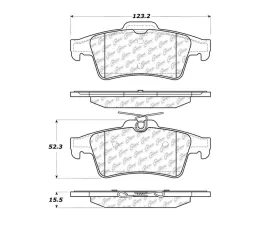 StopTech Performance Brake Pads for Honda Civic 2006-2011, Red, 104.1095